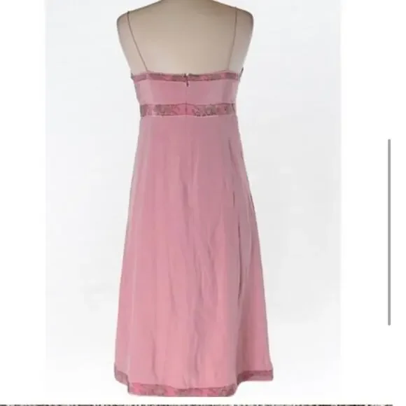 Vintage 90s j crew pink silk dress - Picture 2 of 6